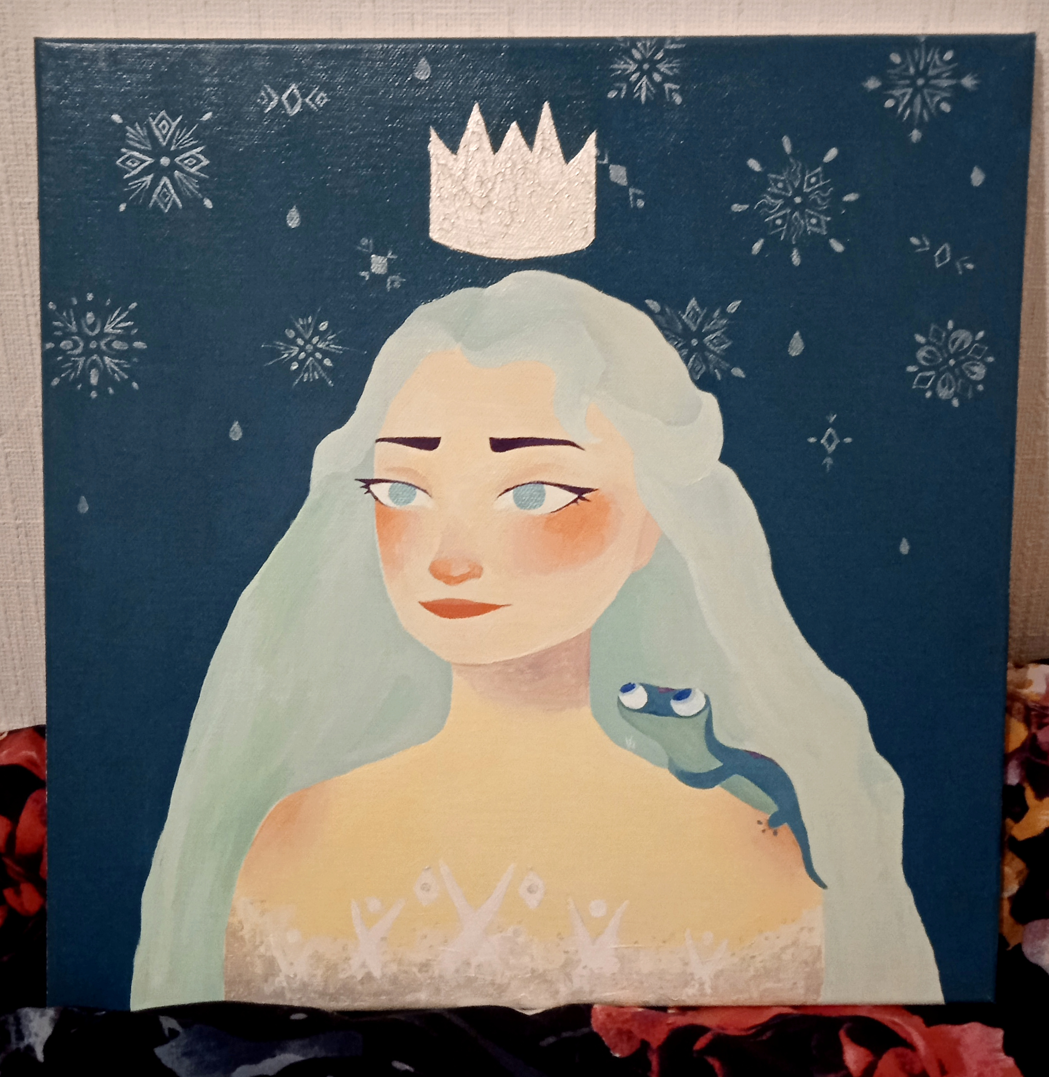 La reine des Neiges, acrylique